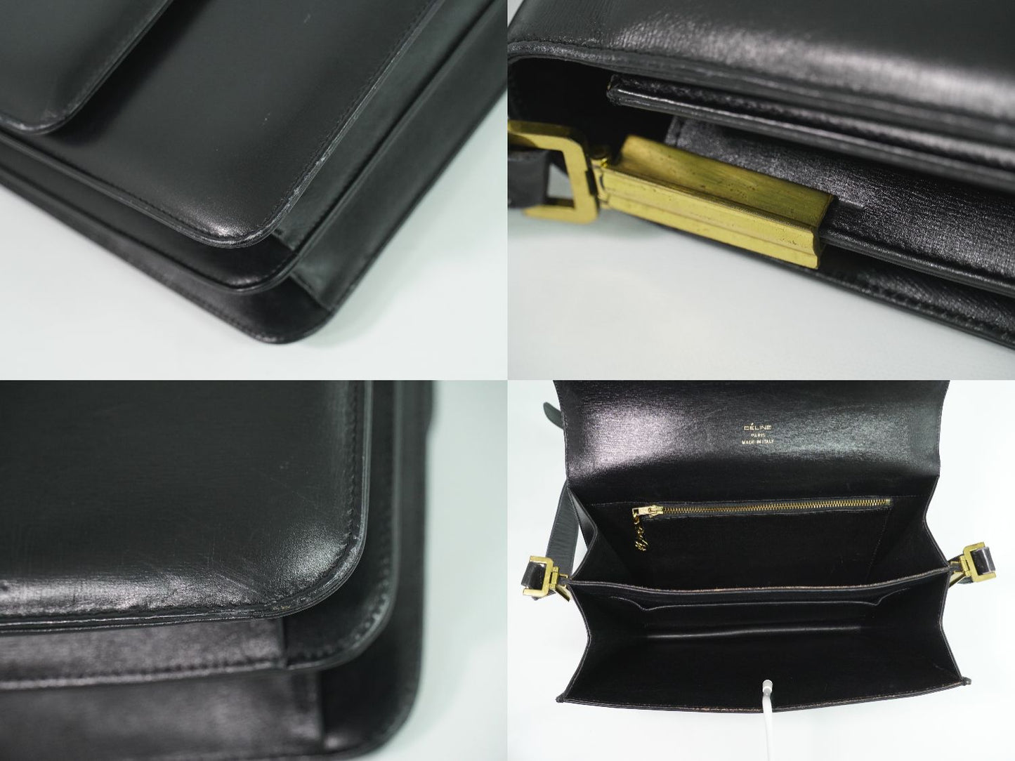 CELINE 馬車金具 ショルダーバッグ ブラック