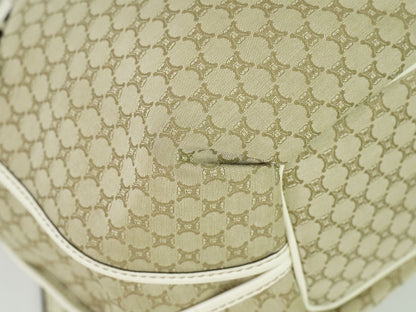 CELINE ビタースウィート マカダム トートバッグ ベージュ ホワイト