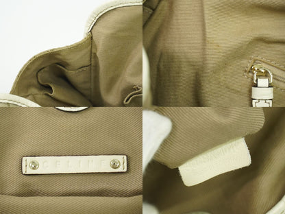 CELINE ビタースウィート マカダム トートバッグ ベージュ ホワイト