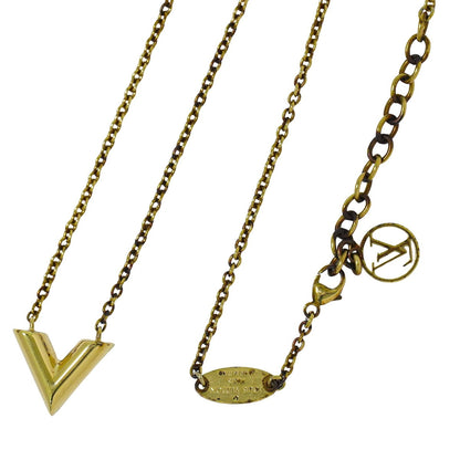 LOUIS VUITTON エセンシャル V ネックレス GP ゴールド M61083