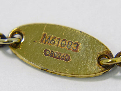 LOUIS VUITTON エセンシャル V ネックレス GP ゴールド M61083