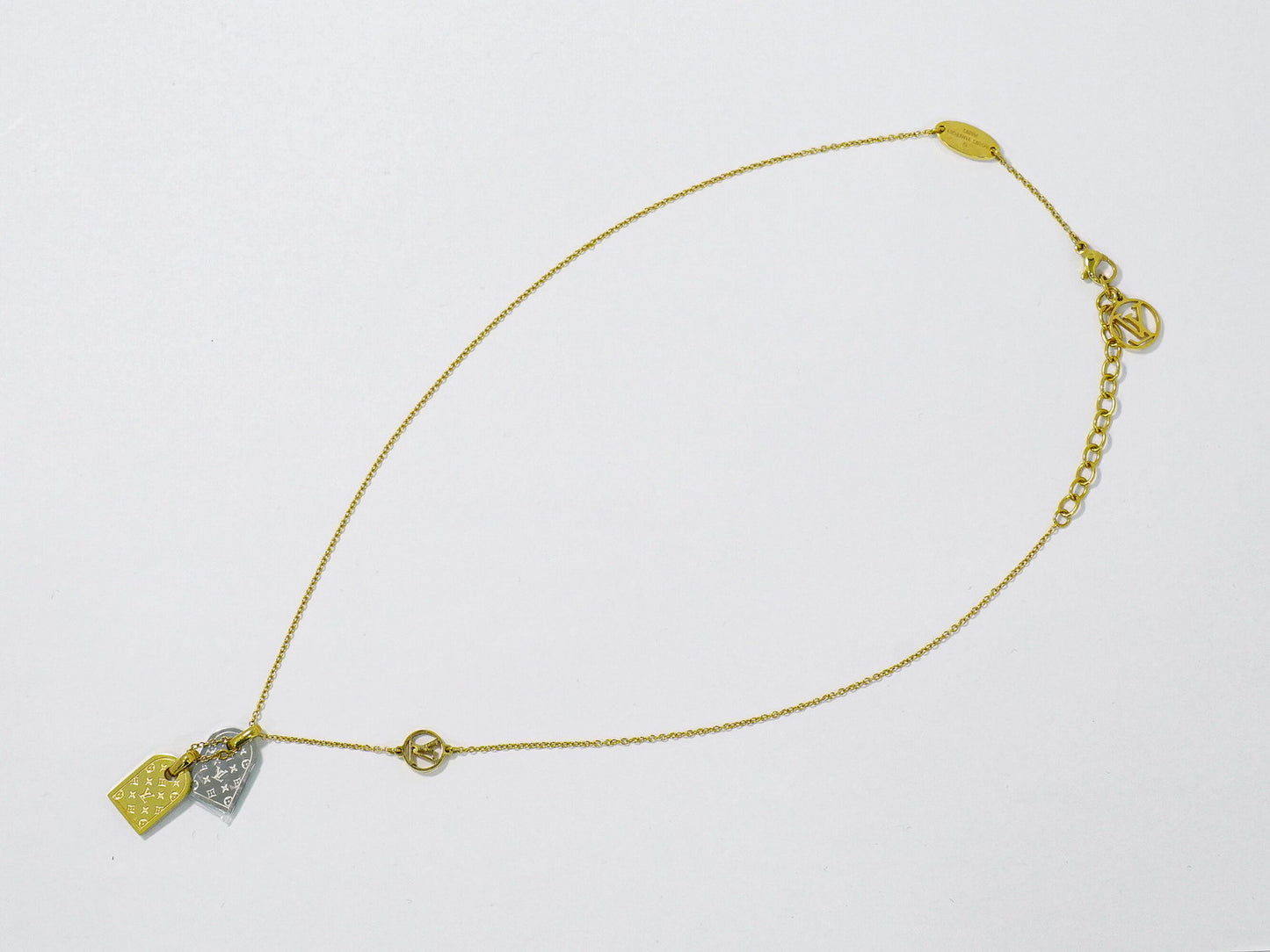 LOUIS VUITTON ナノグラム ネックレス GP ゴールド メタル M63141