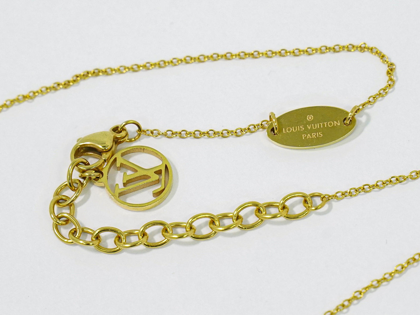 LOUIS VUITTON ナノグラム ネックレス GP ゴールド メタル M63141