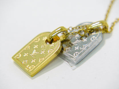 LOUIS VUITTON ナノグラム ネックレス GP ゴールド メタル M63141