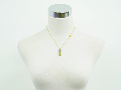 LOUIS VUITTON ナノグラム ネックレス GP ゴールド メタル M63141