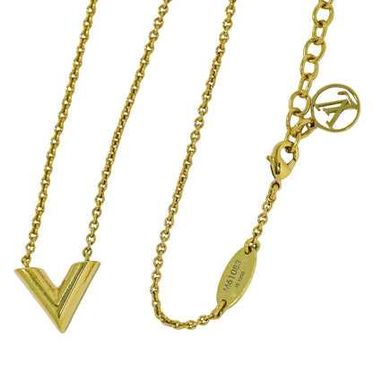 LOUIS VUITTON エセンシャル V ネックレス GP ゴールド M61083