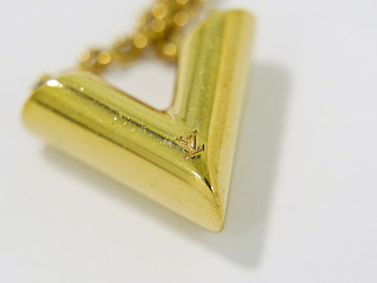 LOUIS VUITTON エセンシャル V ネックレス GP ゴールド M61083