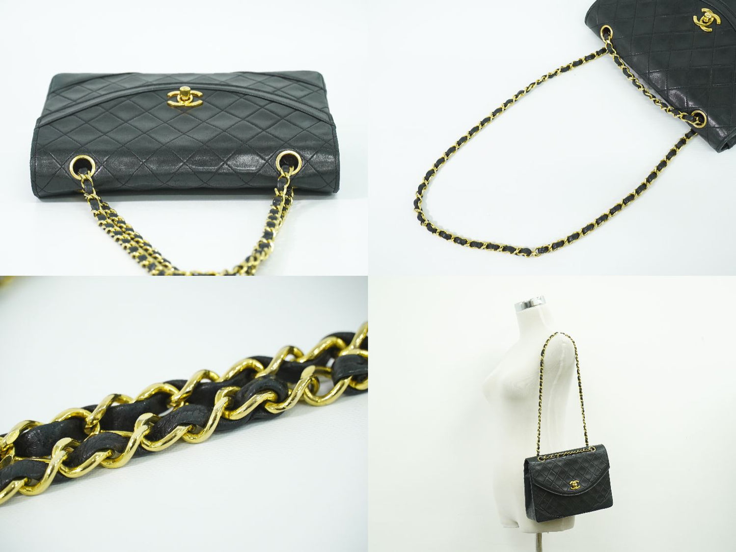 CHANEL ココマーク マトラッセ ショルダーバッグ ブラック