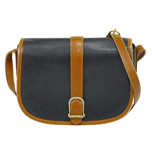 CELINE ショルダーバッグ ブラック ブラウン