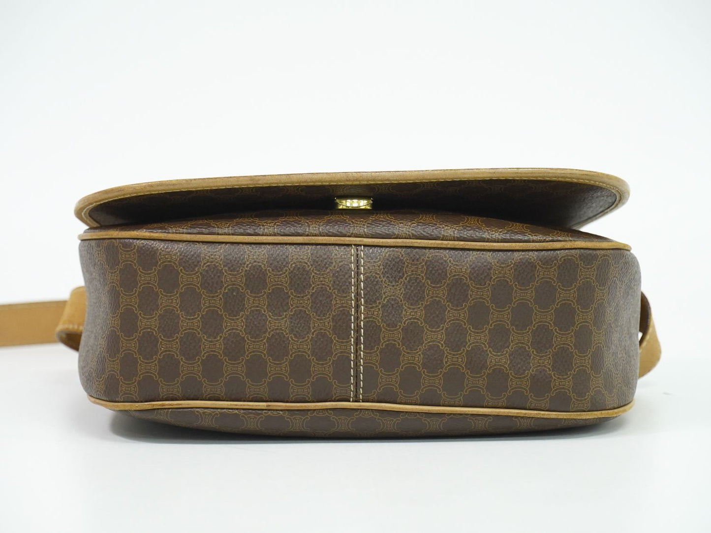 CELINE マカダム ショルダーバッグ ブラウン