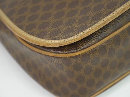 CELINE マカダム ショルダーバッグ ブラウン