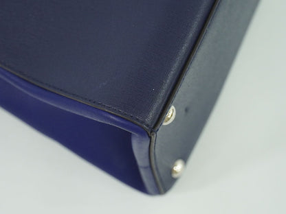 FENDI トロワジュール トートバッグ ネイビー シルバー 8BH272