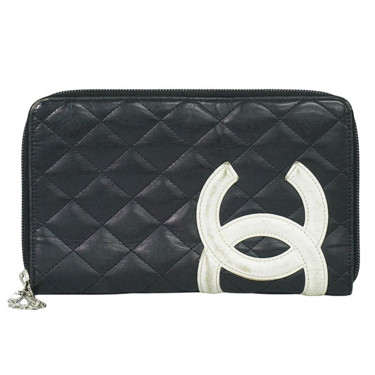 CHANEL ココマーク カンボンライン 長財布 ブラック