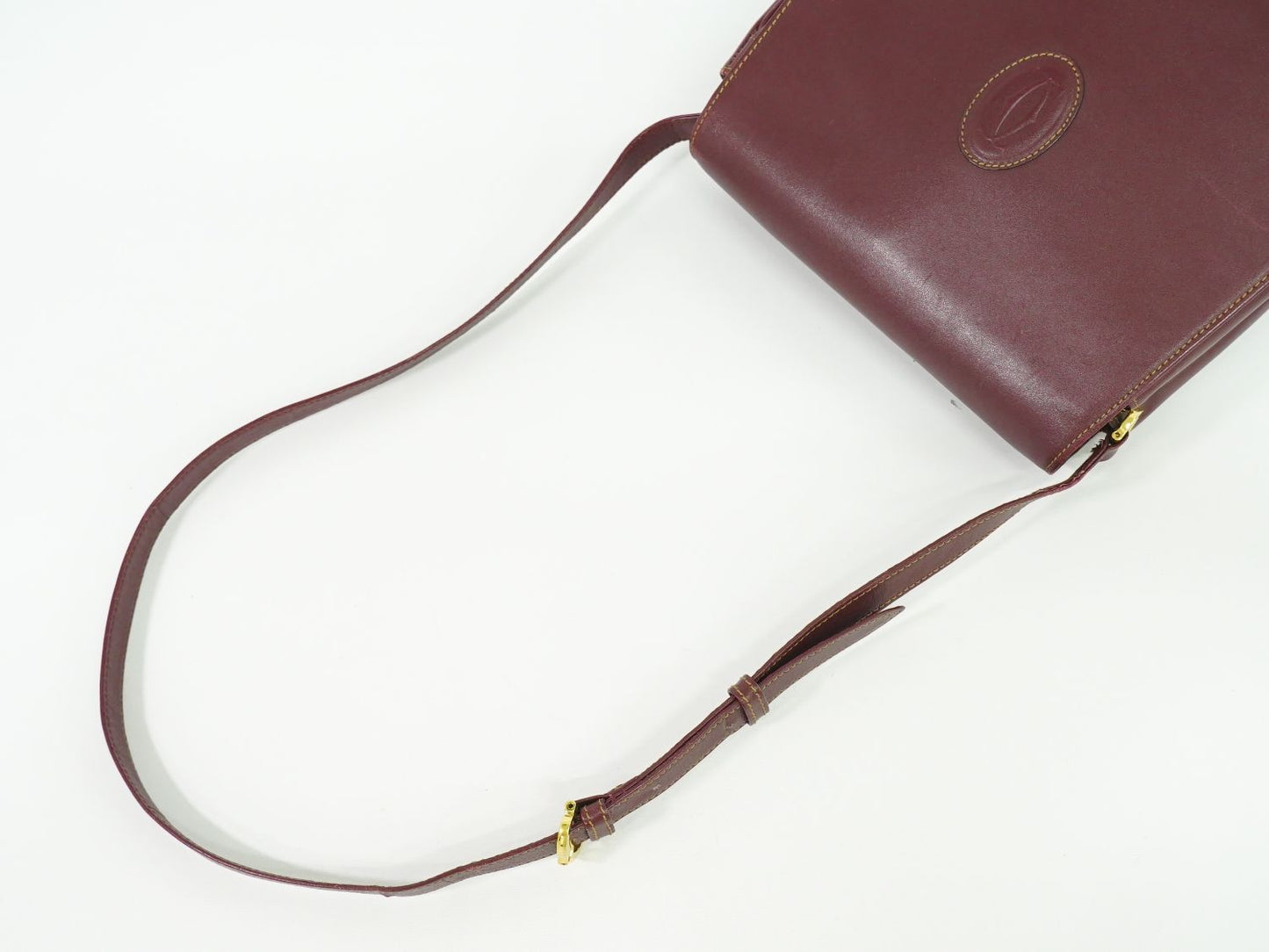 Cartier マストライン ショルダーバッグ ボルドー
