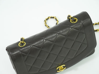 CHANEL ダイアナ ココマーク マトラッセ ショルダーバッグ ブラック