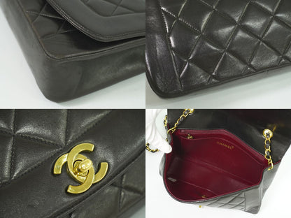 CHANEL ダイアナ ココマーク マトラッセ ショルダーバッグ ブラック