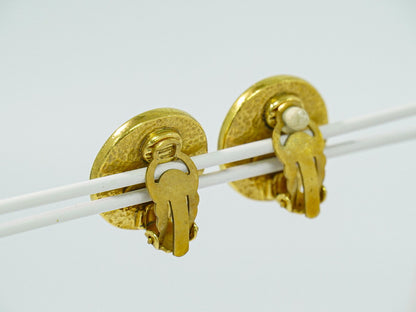 CHANEL ココマーク フェイクパール イヤリング ゴールド ホワイト