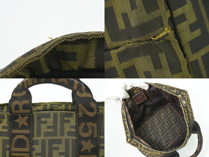 FENDI ズッカ ハンドバッグ ブラウン 26525