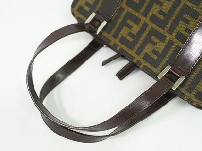 FENDI ズッカ ハンドバッグ ブラウン