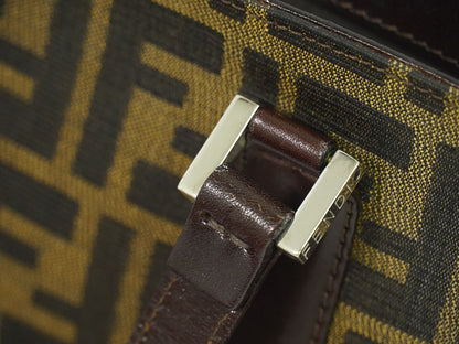 FENDI ズッカ ハンドバッグ ブラウン
