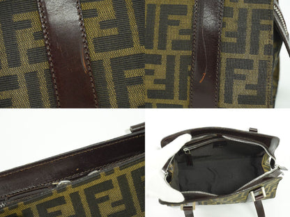 FENDI ズッカ ハンドバッグ ブラウン