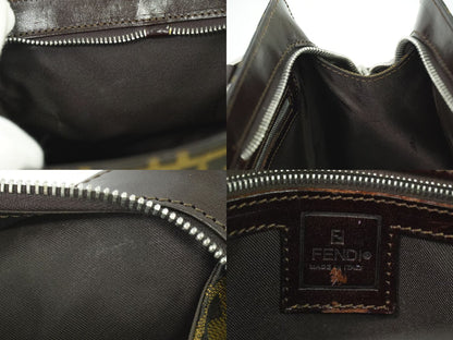 FENDI ズッカ ハンドバッグ ブラウン