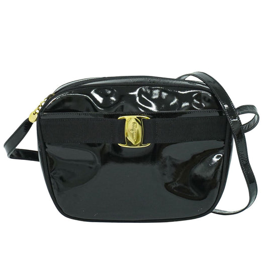 Salvatore Ferragamo ヴァラ ショルダーバッグ ブラック