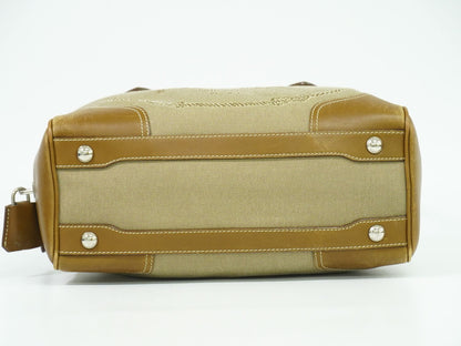 PRADA ロゴ ジャカード トートバッグ ベージュ ブラウン