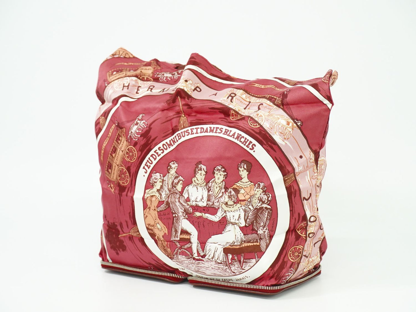 HERMES シルキーポップ エコバッグ ボルドー