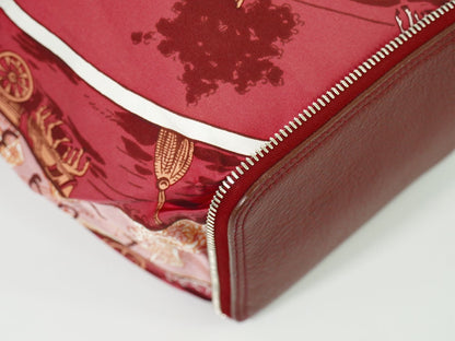 HERMES シルキーポップ エコバッグ ボルドー