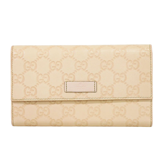 GUCCI グッチシマ レザー 長財布 ピンク 190336