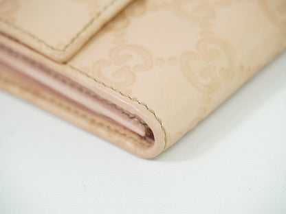GUCCI グッチシマ レザー 長財布 ピンク 190336