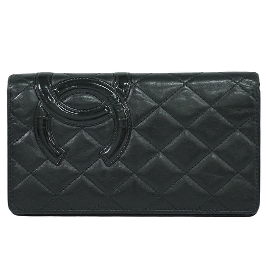 CHANEL ココマーク カンボンライン 長財布 ブラック