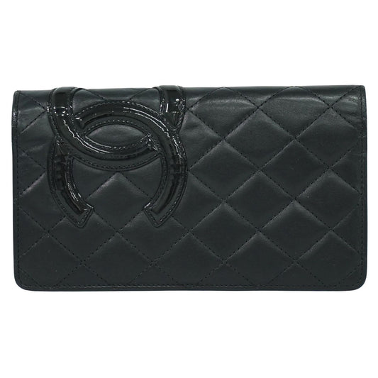 CHANEL ココマーク カンボンライン 長財布 ブラック