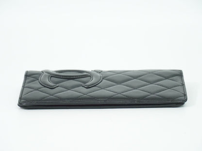 CHANEL ココマーク カンボンライン 長財布 ブラック