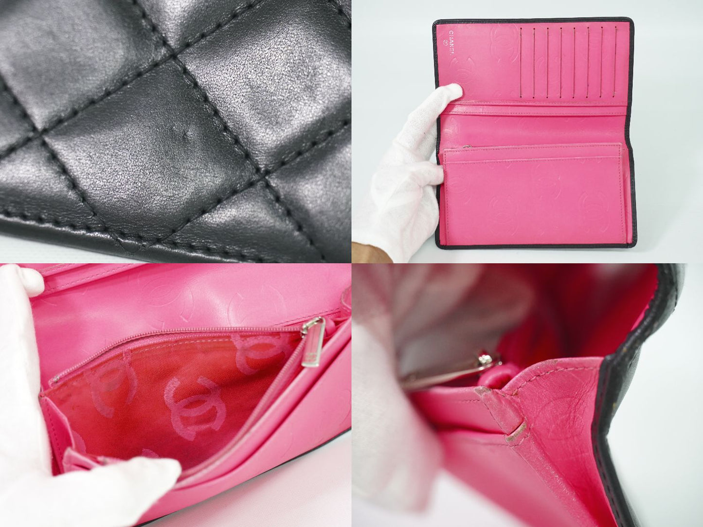 CHANEL ココマーク カンボンライン 長財布 ブラック