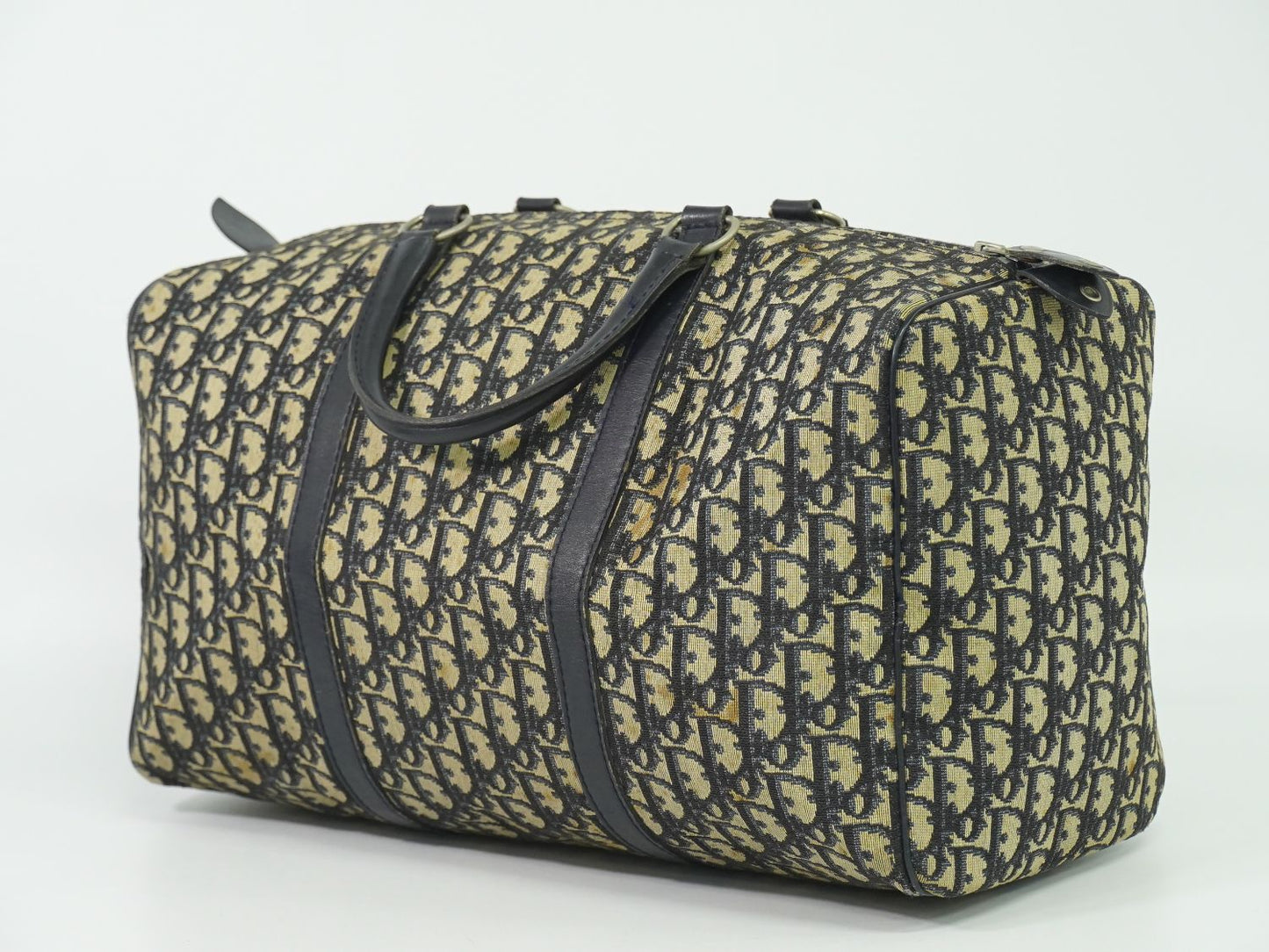 Christian Dior トロッター ボストンバッグ ネイビー