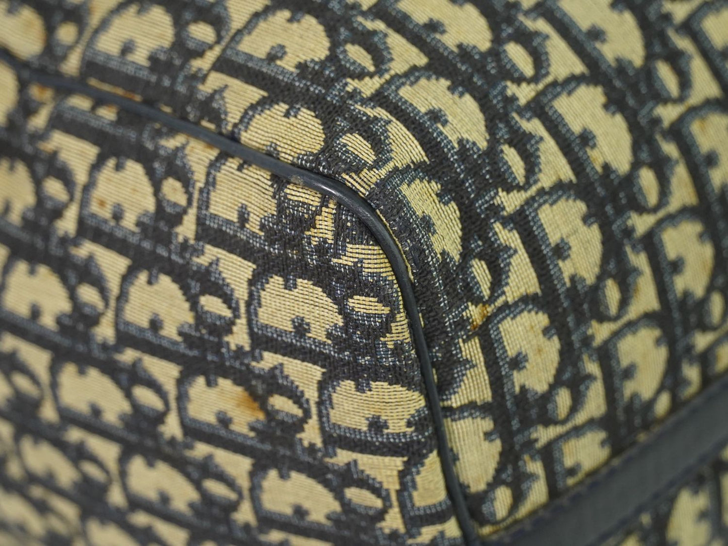 Christian Dior トロッター ボストンバッグ ネイビー