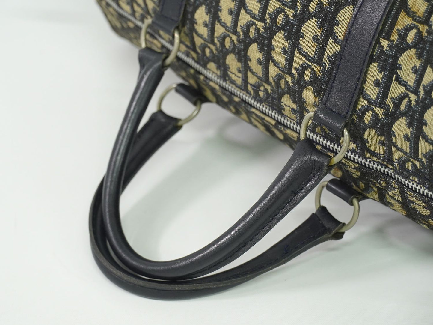 Christian Dior トロッター ボストンバッグ ネイビー