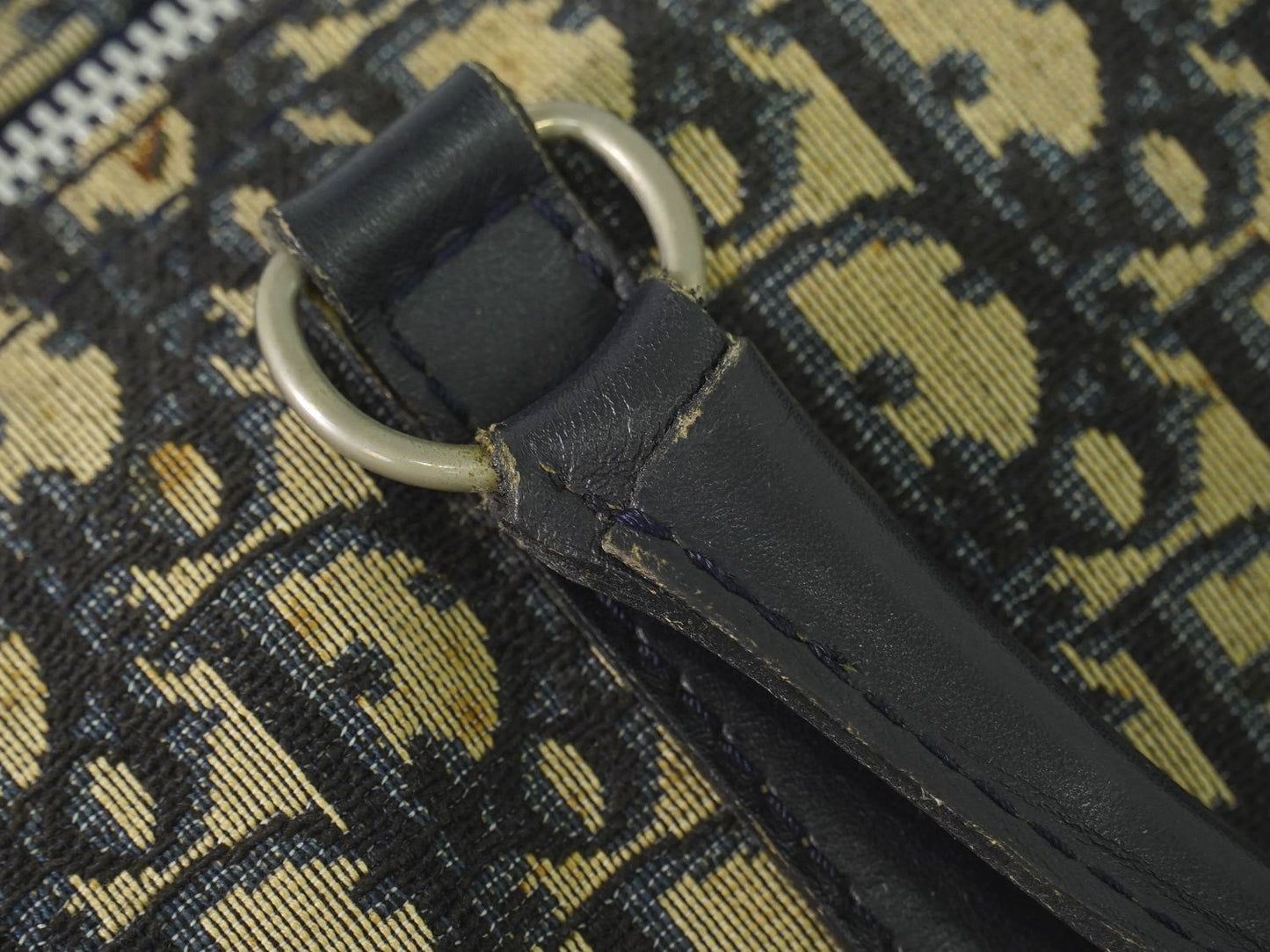 Christian Dior トロッター ボストンバッグ ネイビー