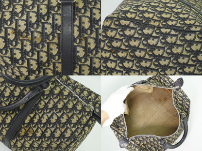 Christian Dior トロッター ボストンバッグ ネイビー