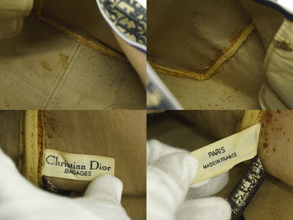 Christian Dior トロッター ボストンバッグ ネイビー