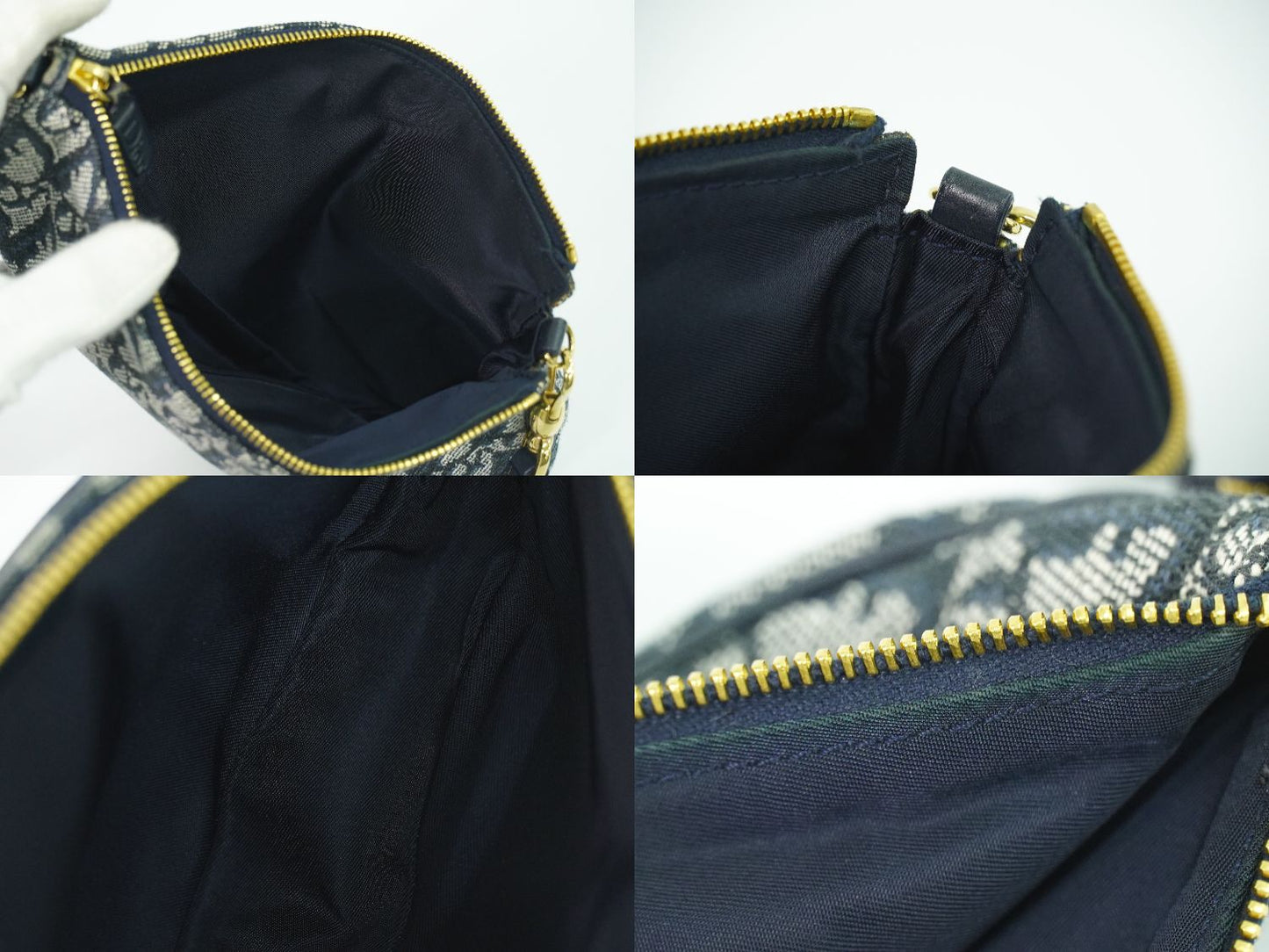 Christian Dior サドル トロッター ショルダーバッグ ネイビー