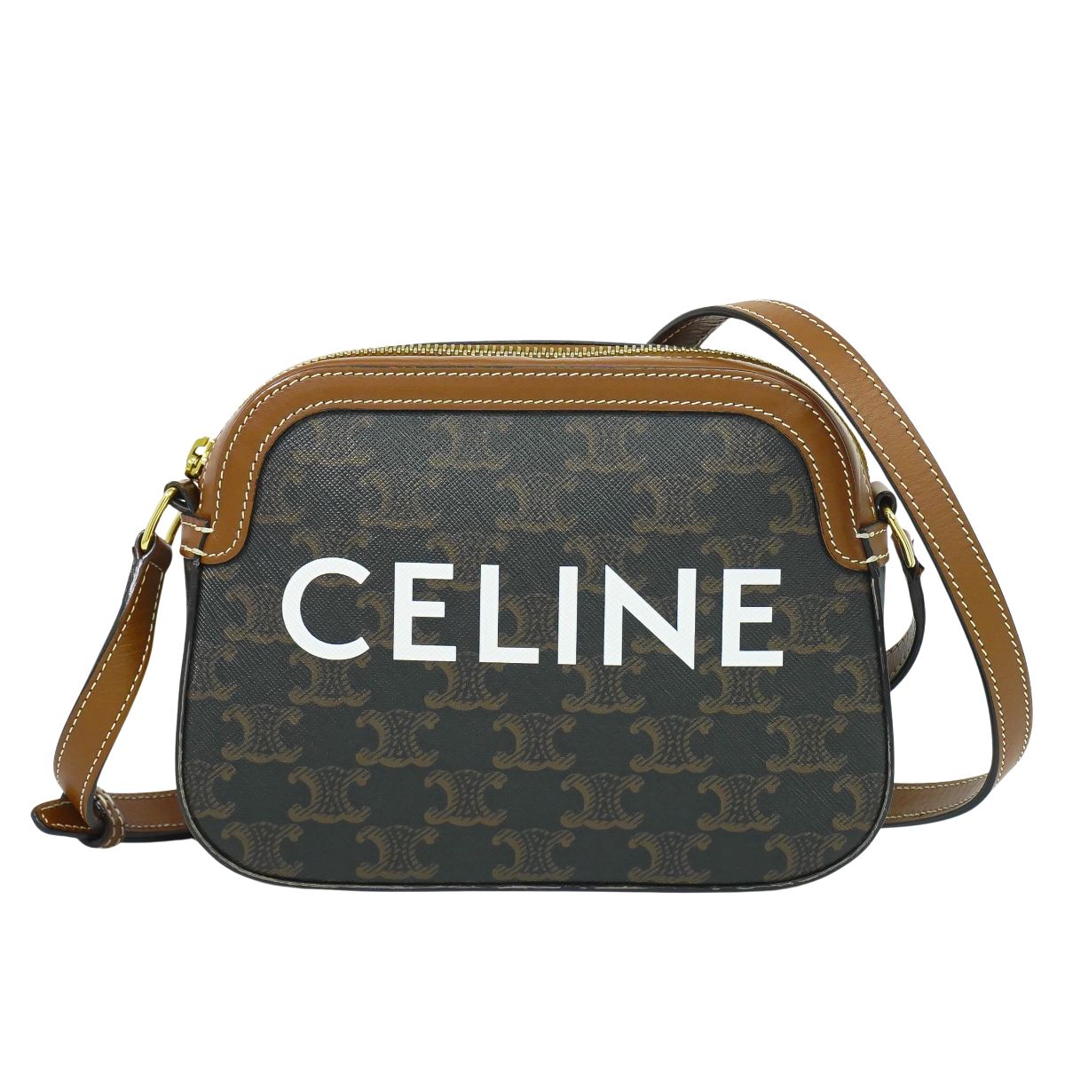 CELINE トリオンフ スモール ショルダーバッグ ブラウン