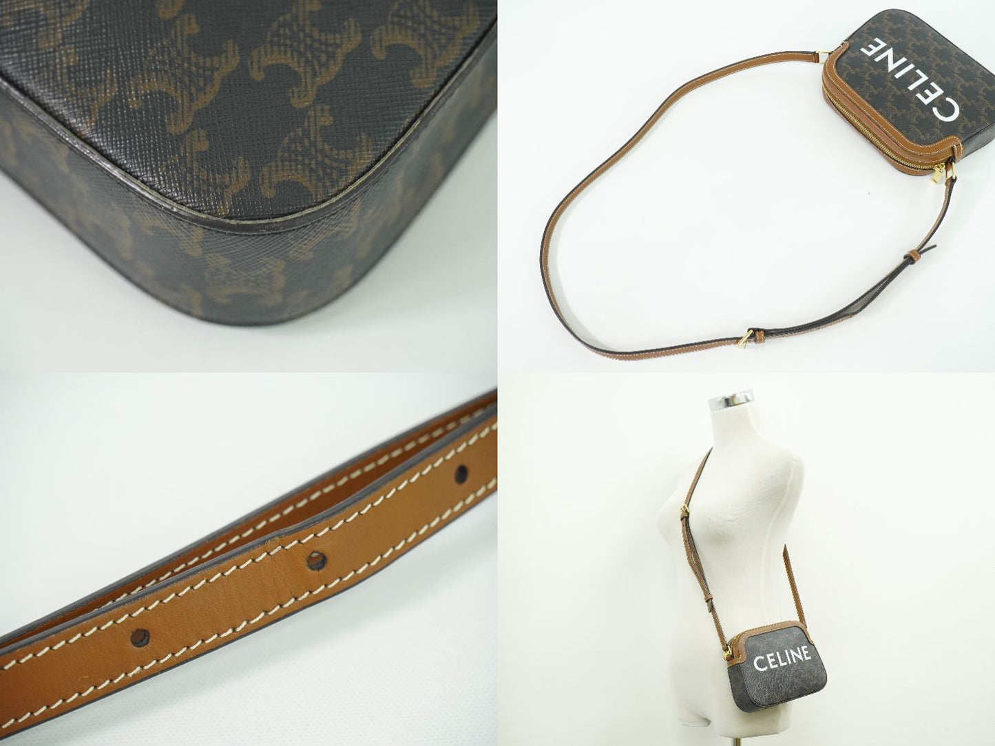 CELINE トリオンフ スモール ショルダーバッグ ブラウン