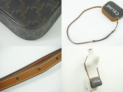 CELINE トリオンフ スモール ショルダーバッグ ブラウン