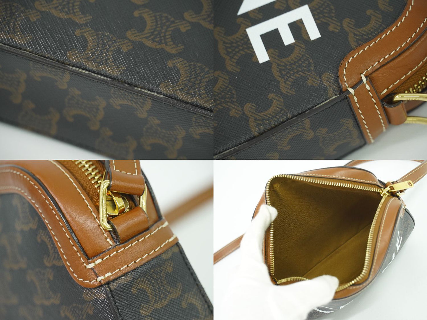 CELINE トリオンフ スモール ショルダーバッグ ブラウン