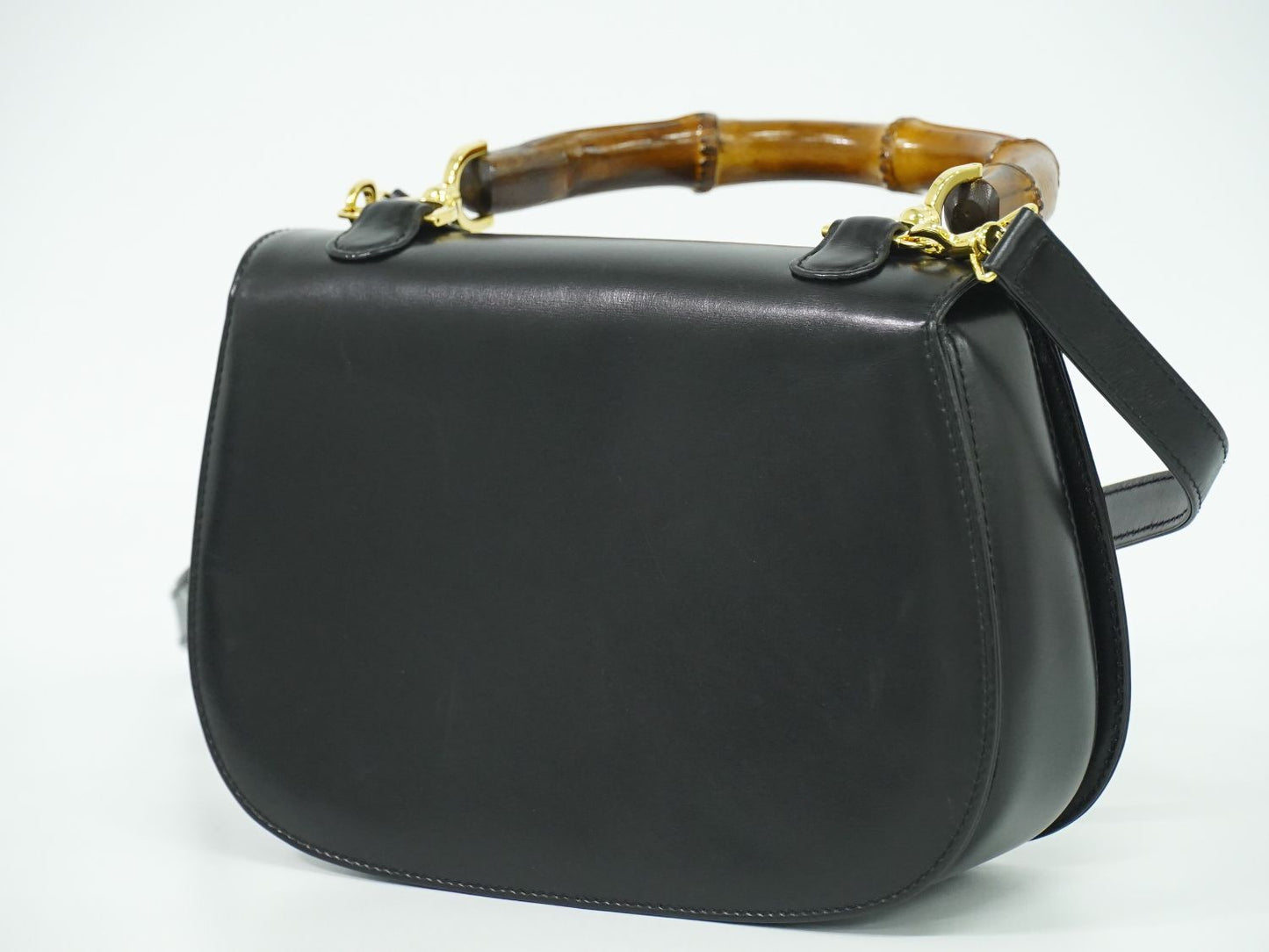 GUCCI バンブー 2WAY ショルダーバッグ ブラック