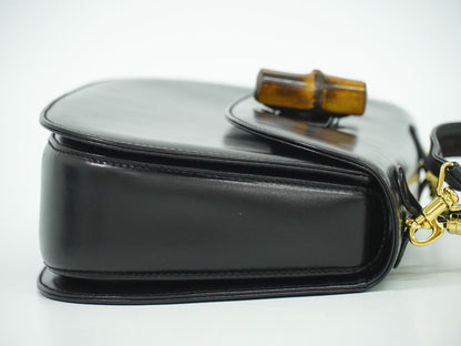 GUCCI バンブー 2WAY ショルダーバッグ ブラック