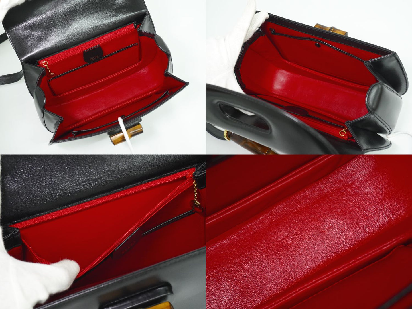 GUCCI バンブー 2WAY ショルダーバッグ ブラック